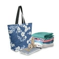 thumbnail image 2 of FORMRS Womens Canvas Tote Bag with Zipper Inner Pocket Shoulder Handbag, Floral Ocean Waves, 2 of 7
