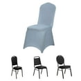 thumbnail image 2 of Efavormart 1 SET Dusty Blue Stretchy Spandex Fitted Banquet Chair Cover Dinning Event Slipcover For Wedding Party Banquet Catering, 2 of 10