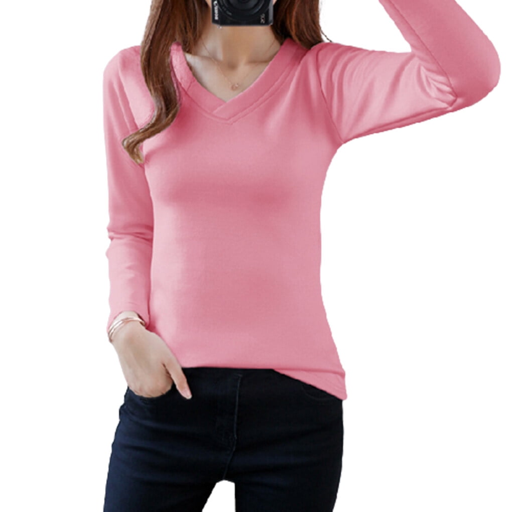 sous-Vêtements Thermiques pour Femmes en Velours Col en V Haut
