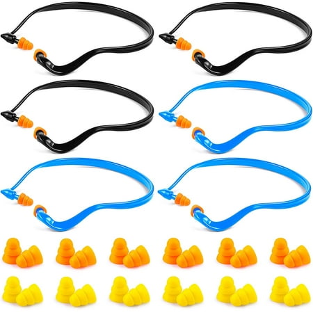 

Banded Ear Plugs Band Earplugs Silicone Banded Hearing Protection And Replacement Earplugs Inner-Aural Ear Plugs For Sleeping Shooting Travel And Construction Work (18 Pairs)