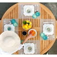 thumbnail image 4 of Teak Dining Set:4 Seater 5 pc Teak Dining Set:52" Round Table & 4 Armless / Side Atnas Chairs Outdoor Patio Grade-A Teak Wood WholesaleTeak #WMDSAT1, 4 of 4