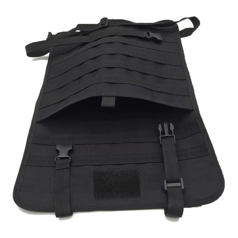MOLLE Seat Back Panel Car Organizer Cover Tactical Vehicle Storage Solution Backseat Protection, Black, 2 Pack