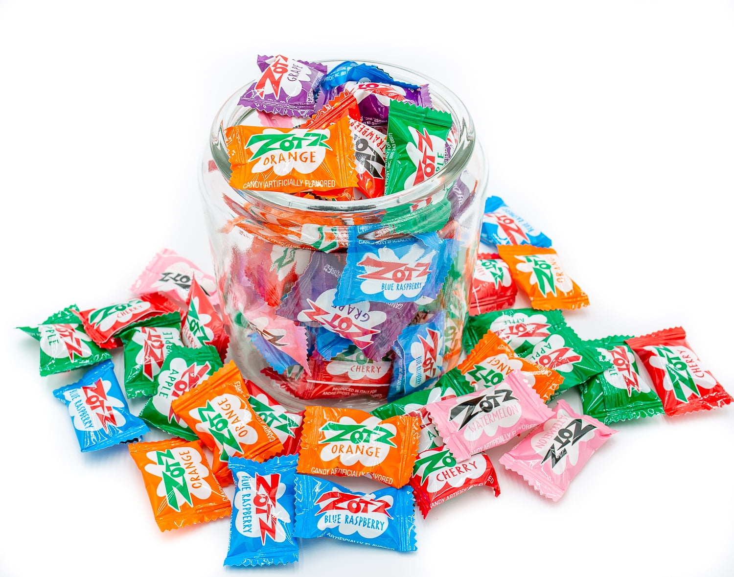 ZOTZ FIZZY Candy 4 lb – Bulk Bag, Assorted Fruit Flavors, Fizzing Candies, Individually Wrapped