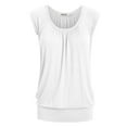 thumbnail image 4 of Made by Johnny Women's Solid Short Sleeve Sweetheart Top XXXL WHITE, 4 of 6