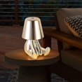 thumbnail image 1 of Lámpara de mesa táctil silverCBedside, lámpara de escritorio Gold Thinker, lámpara de mesita de noche decorativa portátil recargable inalámbrica con carga USB, 1 of 5