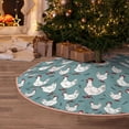 thumbnail image 6 of Daiia Funny Chicken Drawing Merry Christmas Tree Skirt , Xmas Large Lace-up Tree Skirt, Santa Snowflakes Rustic Home Decorations New Year Party Farmhouse Decor-48", 6 of 7