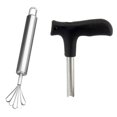 thumbnail image 1 of Abridor de camarones de acero inoxidable, 3 piezas, cortador de hilo, máquina de limpieza, pelado, detergente, cuchillo de madera, 1 of 6