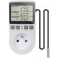 thumbnail image 1 of Plug Thermostat Digital Temperature Controller Heating Cooling with Probe, LCD Plug Temperature Controller Timer for Aquarium Incubator Greenhouse, 1 of 5