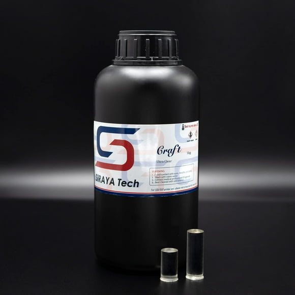 Resina para impresora 3D Siraya Tech Craft, ultratransparente, 1 kg