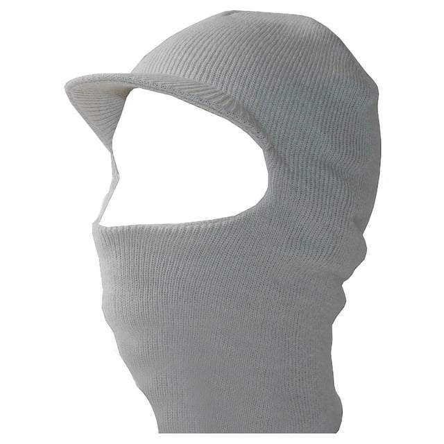 Face Ski Mask w/ Visor, Grey