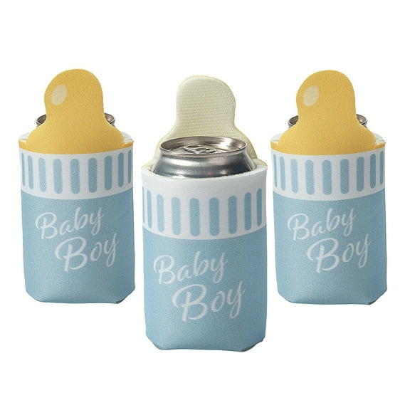 Fun Express Boy Baby Bottle Can Sleeves - 12 Pieces