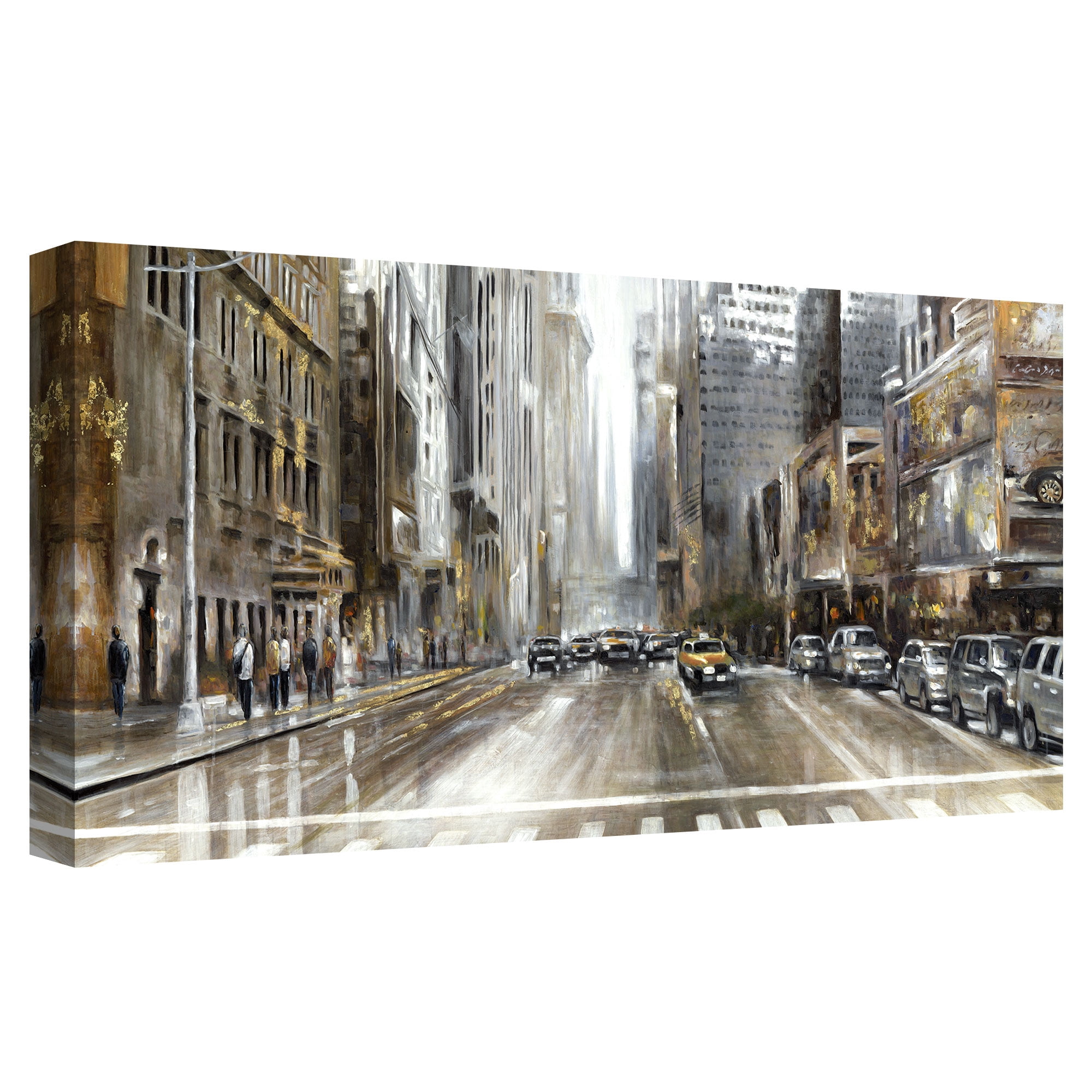 Masterpiece Art Gallery Rush Hour Panel New York City By Emily Williams Canvas Art Print 24" x 48"