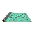 thumbnail image 2 of Ahgly Company Indoor Rectangle Medallion Turquoise Blue French Area Rugs, 2' x 5', 2 of 4