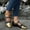 Gold, variant on Womens Silver Toe Casual Flats Square Toe Color Block Mary Jane Shoes with Adjustable Ankle Strap for Women Size 5.5-9,Size 6