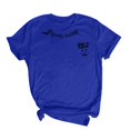 thumbnail image 5 of Stars Moon Funny Graphic Tees for Women Round Neck Short Sleeve Casual Fall Tops Fall Shirts Blue S, 5 of 6