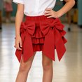 thumbnail image 4 of Gytharion Toddler Kids Girls Skirts Summer Solid High Waist Mini Skirts Soft Comfy Bow Knot Cute Skirts for Baby Girls, 2-9 Years, 4 of 8