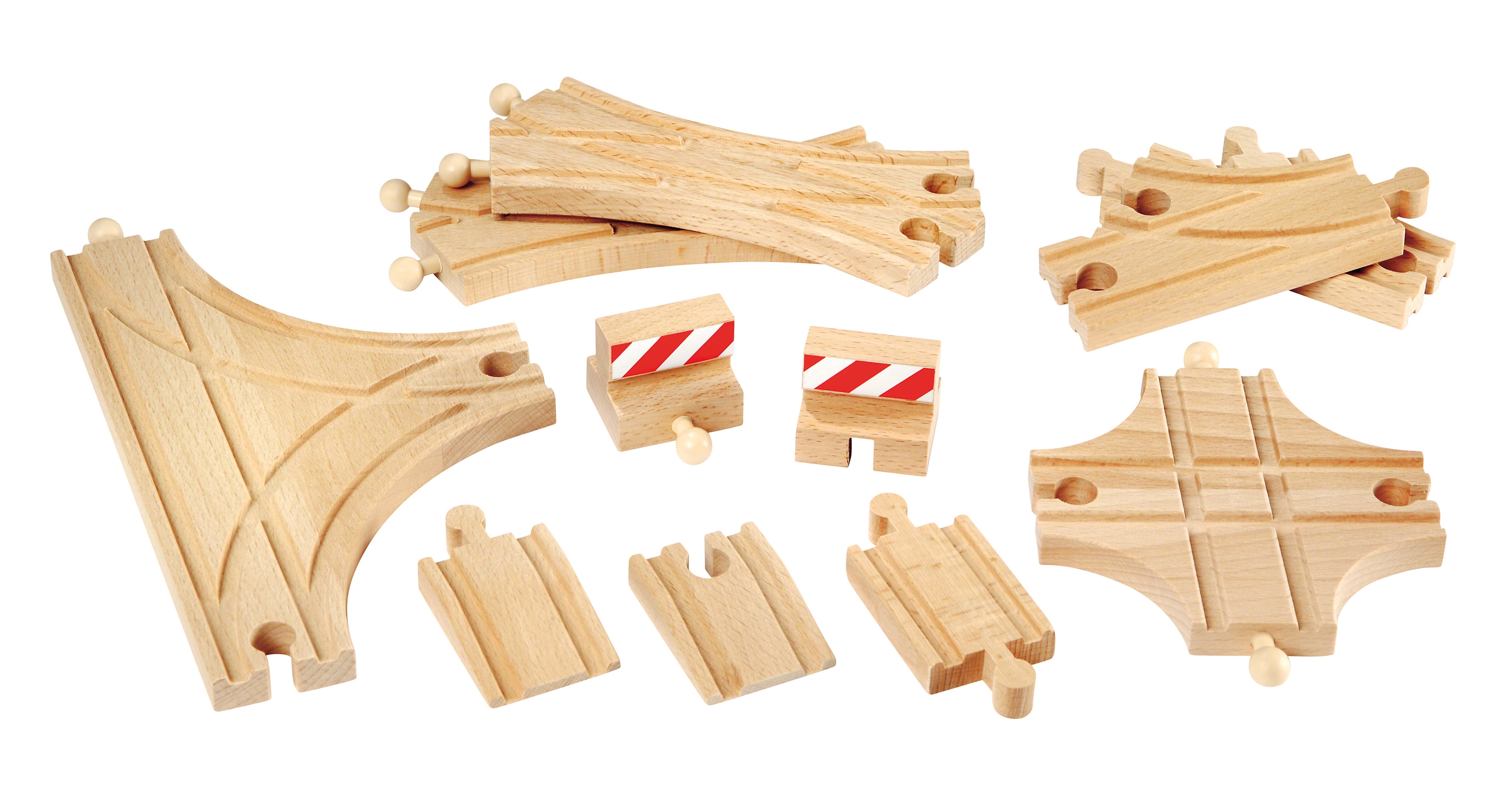 Brio Wood Rail Train Accessory Expansion Switch Crossing Track Railway Kids Toys 
