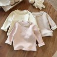 thumbnail image 5 of Coerni Girls' Velvet Bottoming Shirt Crewneck Sweater Kids Fashionable Warm Tops Toddler Baby Cozy Pullover Thickened Sweatshirt, 5 of 5