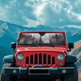 thumbnail image 3 of Uorisanigo Windshield Sun Shade for Jeep Wrangler Rubicon Sahara TJ JK JKU 2 Door & 4 Door, Aluminum Foil Tie-Dye Forest Front Window Sun Visor Blocks UV Rays Foldable Sunshade, 3 of 7