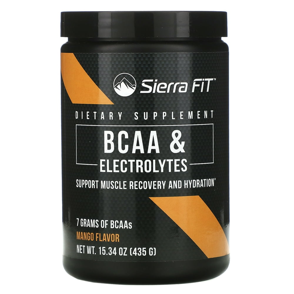 Sierra Fit BCAA & Electrolytes, 7G BCAAs, Mango, 15.34 oz (435 g