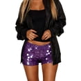 thumbnail image 2 of Sequin Shorts for Women Glitter Sparkly High Waisted Party Mini Shorts Summer Fashion Slim Fit Hot Shorts Clubwear, 2 of 8