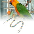 thumbnail image 1 of Colorful And Bendable Bird Cotton Rope Perch Climbing ParakeetsRope Toy Suitable For Cockatiels Bird Cotton Rope Perch Comfortable Rope Swing Perch For Birds Colorful Bendable, 1 of 8