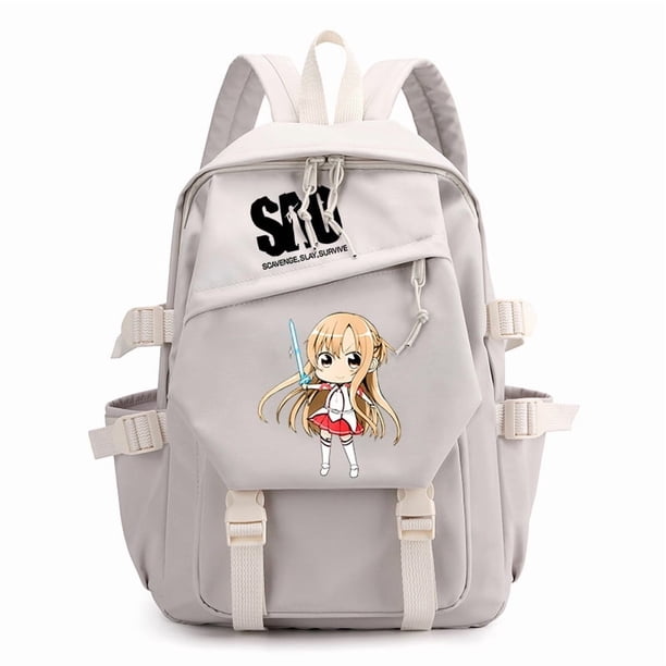 Mochila escolar de anime Swords Online para niños de 27 x 17 x 40 cm