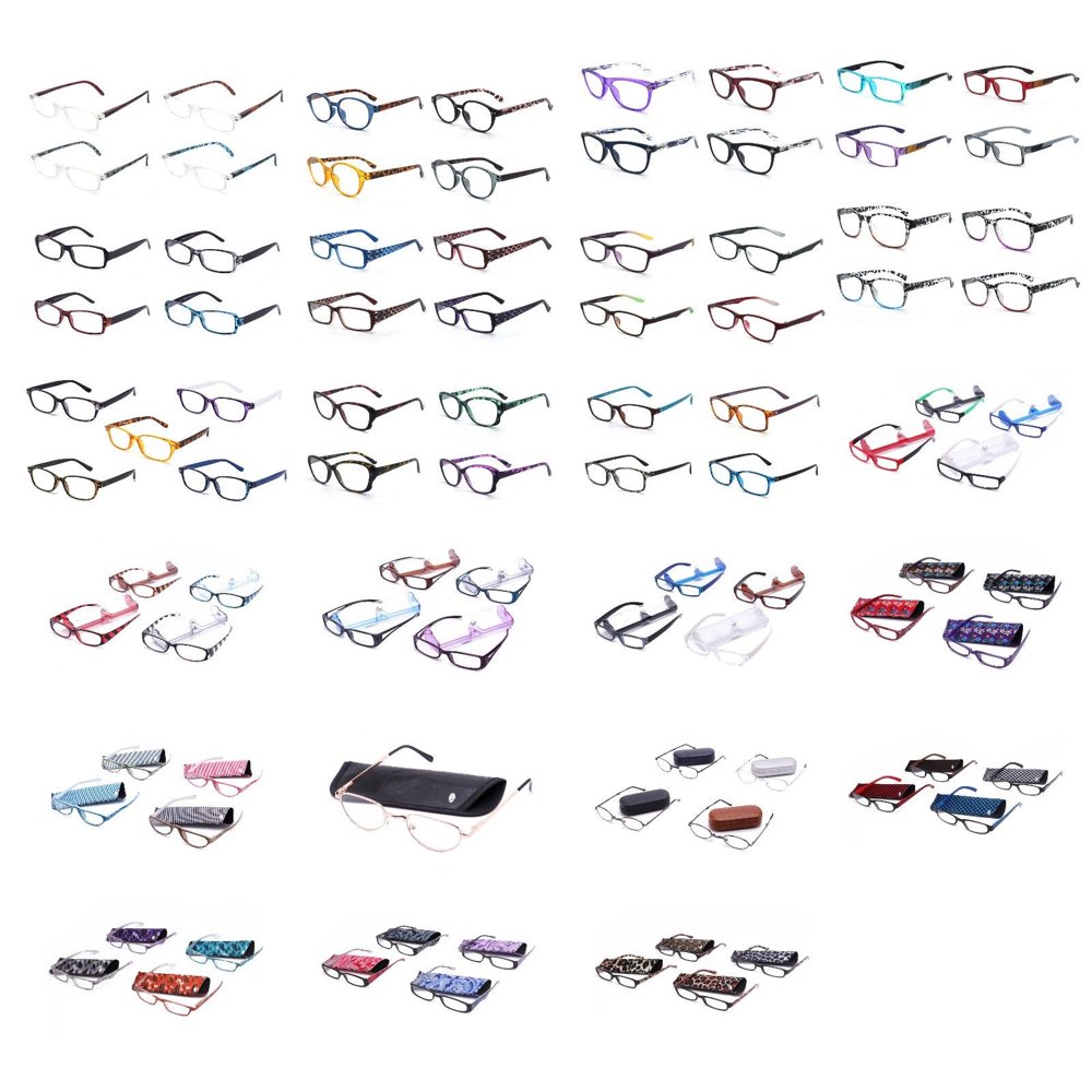 Assorted Styles Unisex Reading Glasses Wholesale Lot of 12 Pairs