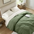 thumbnail image 2 of Madison Park Windom Lightweight Down Alternative Blanket with Satin Trim, Full/Queen - Green for Adults/Teens, 2 of 12