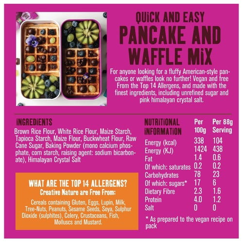 Creative Nature Pancake and Waffle Mix 266g, British Import (Pack of 2)
