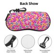 thumbnail image 3 of Bingfone Colorful Donuts 1 Print Sunglasses Case Portable Travel Zipper Eyeglasses Case With Hook, 3 of 6