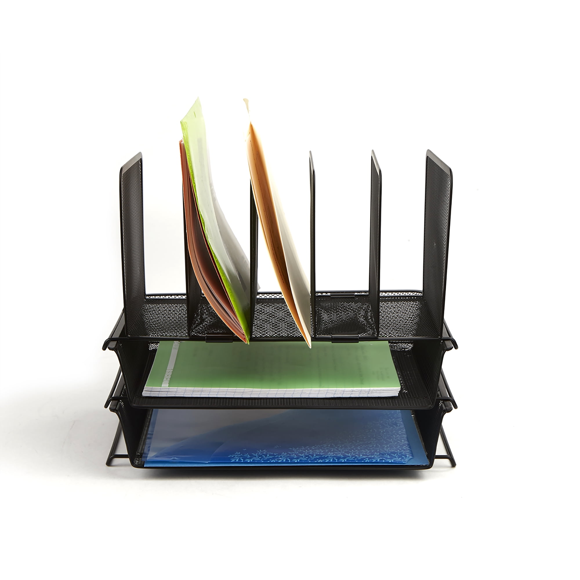 Mind Reader Mesh Desk Organizer 7 Trays Desktop Document Letter Tray