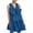 Blue, variant on IROINNID Women's Empire Dress Loose Casual Sleeveless Large Bow At Chest Solid Relaxed Casual Mini Dress V-Neck Comfort Waist Dress