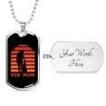 thumbnail image 4 of Pog Mom Red Necklace Stainless Steel or 18k Gold Dog Tag 24" Chain, 4 of 8