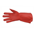 thumbnail image 3 of Leather Gloves Long Arm Cuff Medieval Gloves For Men Red Small, 3 of 5