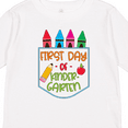 thumbnail image 4 of Inktastic 1st Day of Kindergarten Crayons and Apple Back to School Boys or Girls Long Sleeve Toddler T-Shirt, 4 of 5