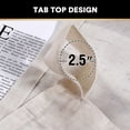 thumbnail image 3 of PrimeBeau Elegant Natural Linen Blended Energy Efficient Light Filtering Curtains / Tab Top Curtains Window Treatments Panels / Drapes for Livingroom (Set of 2, 52" x 96"，Angora), 3 of 5