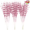thumbnail image 1 of Tallos de bayas artificiales con purpurina rosa, 12 unidades, 43 cm, Joiedomi, 1 of 9