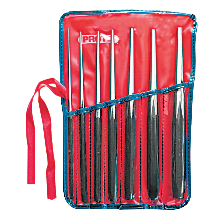 Proto Drift Punch Sets, Round, English, Kit Pouch; 5 Punches, 10 in