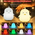 thumbnail image 3 of Luz de noche Pingüino grande Oso de fresa Luz de noche para bebés Luz multicolor con control remoto, 3 of 5