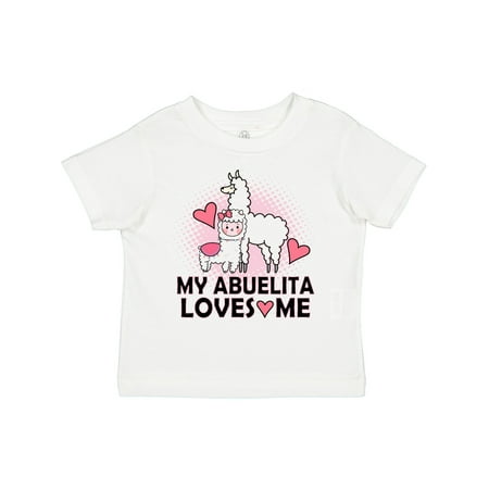 

Inktastic My Abuelita Loves Me Baby Llama Gift Toddler Toddler Girl T-Shirt