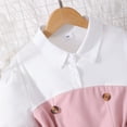 thumbnail image 3 of Kiijoy Little Girls Outfits Stylish Notched Collar Top with Wide Leg Pants, Sizes 5-6, 3 of 8
