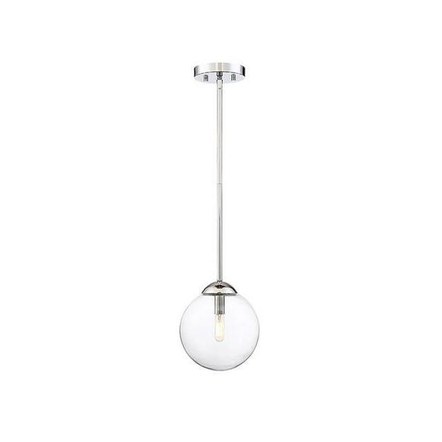 Meridian M70067CH 1 Lumière Mini Pendentif - Clair avec Chrome