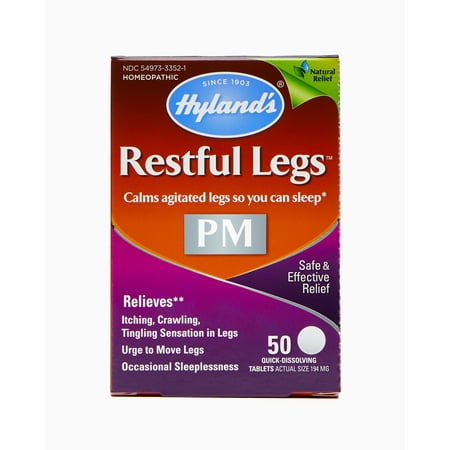 Hyland's Restful Legs PM Tablets, Calms agitated legs so you can sleep, 50 (Best Medication For Severe Restless Leg Syndrome)