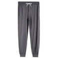 thumbnail image 5 of Mens Pajama Pants Solid with Drawstring Pajama Pants with Pockets Elastic Waist Long Lounge Pj Sleep Pant Comfortable Casual Lightweight Soft Loose Pjs Bottoms Sleepwear,Gray M, 5 of 6