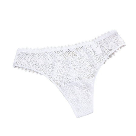 Vblhal Clearance Clothes under $5.00 Womens T-Back Lace Thongs Sexy See Through Hipster Panties G-Strings Lingerie Underwear Panty Low Rise Briefs Tangas
