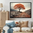 thumbnail image 1 of Designart Tree black framed wall art, Coral Tree Autumn I , Trees Large framed wall art decor, Coral Traditional black framed wall art, 32x16 inches black frame, 1 of 5