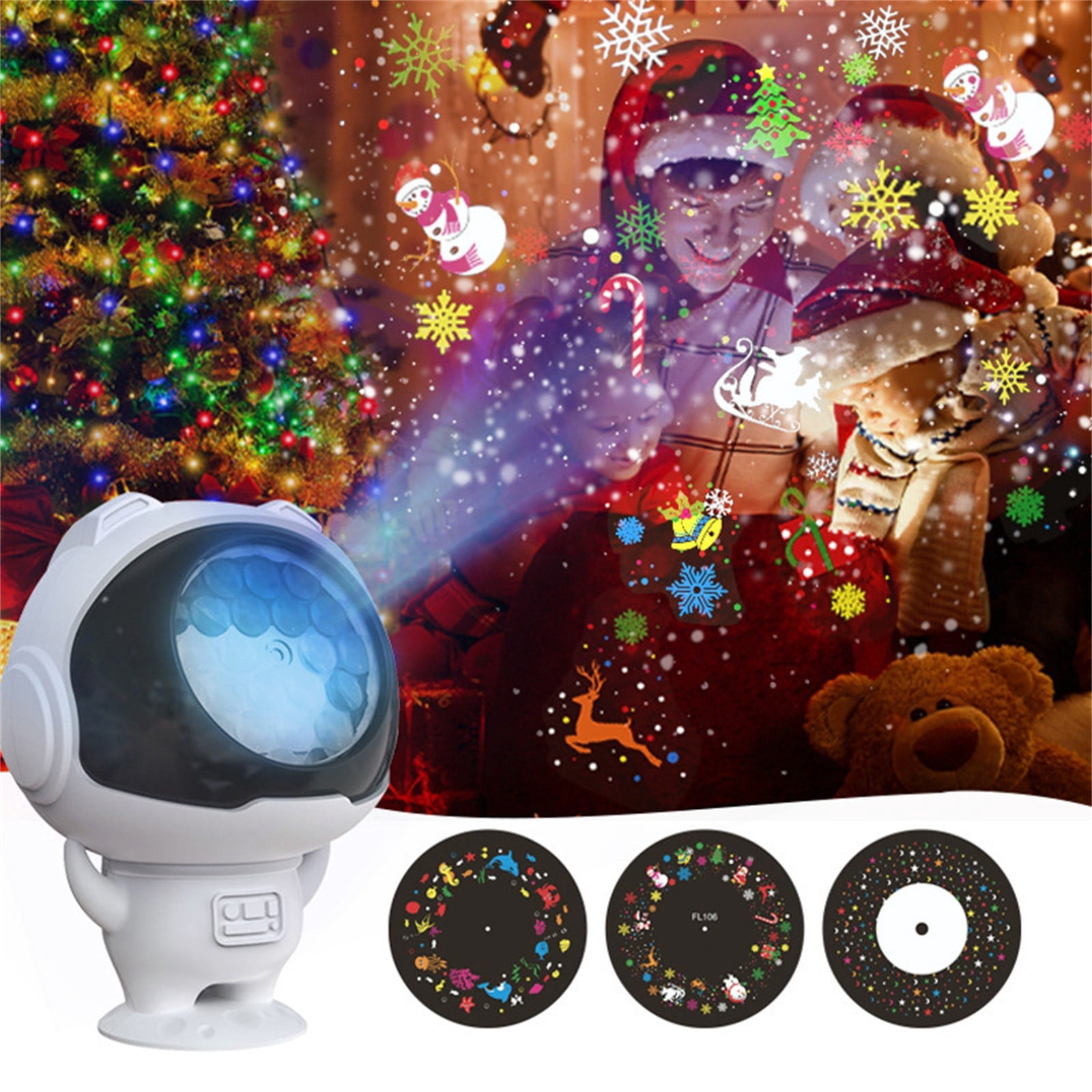 Projector Lights Indoor/Outdoor Led Lights Projector For Decorations Holiday Projector For Party 2024 Upgrade Indoor For Home， Gi Man Lamp Color Lights Space Lamps for Kids Elephant Baby Night Light