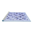 thumbnail image 2 of Ahgly Company Machine Washable Indoor Rectangle Solid Blue Modern Area Rugs, 4' x 6', 2 of 4