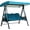 Blue Grey, variant on Outdoor Swing Canopy Replacement Cover 77.2" L x 47.24" W, 210D Silver-Coated Waterproof UV-Resistant Awning Canopy for Swing 3-Seat, Tear Resistant Fade Proof Top (Grass Green)
